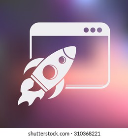 vector illustration of computer technology modern icon