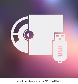 vector illustration of computer technology modern icon