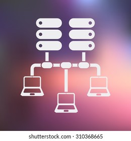 vector illustration of computer technology modern icon