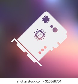 vector illustration of computer technology modern icon