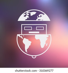 vector illustration of computer technology modern icon