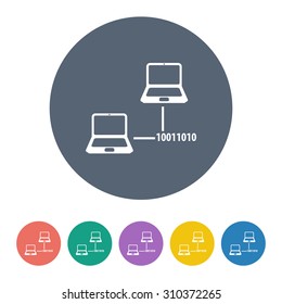 vector illustration of computer technology modern icon