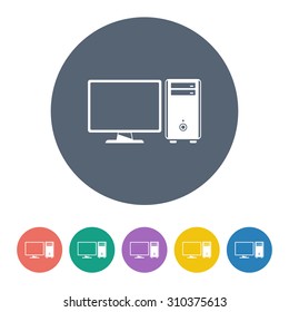 vector illustration of computer technology modern icon