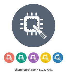 vector illustration of computer technology modern icon