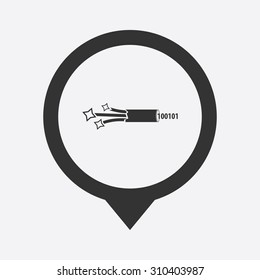 vector illustration of computer technology modern icon