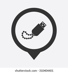 vector illustration of computer technology modern icon