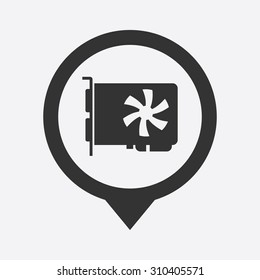 vector illustration of computer technology modern icon