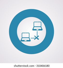 vector illustration of computer technology modern icon