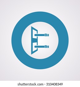 vector illustration of computer technology modern icon