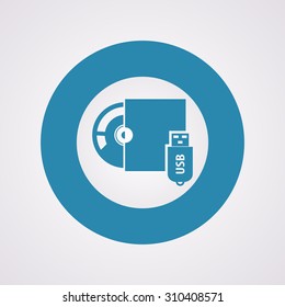 vector illustration of computer technology modern icon