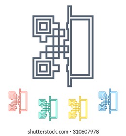 vector illustration of computer technology modern icon