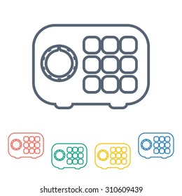 vector illustration of computer technology modern icon