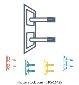 vector illustration of computer technology modern icon
