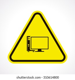 vector illustration of computer technology modern icon