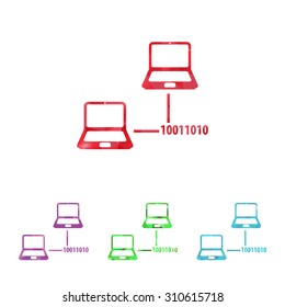 vector illustration of computer technology modern icon