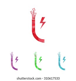 vector illustration of computer technology modern icon