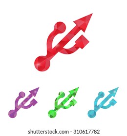 vector illustration of computer technology modern icon