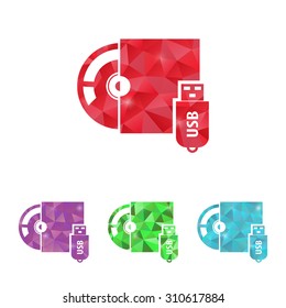 vector illustration of computer technology modern icon