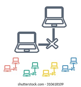 vector illustration of computer technology modern icon
