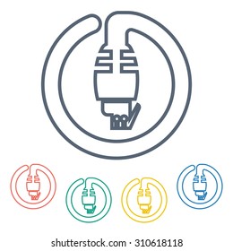 vector illustration of computer technology modern icon