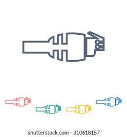 vector illustration of computer technology modern icon