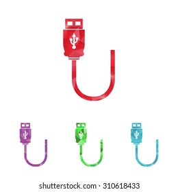 vector illustration of computer technology modern icon