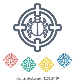 vector illustration of computer technology modern icon