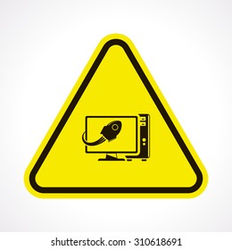 vector illustration of computer technology modern icon