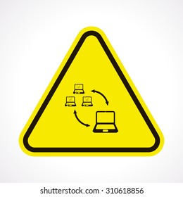 vector illustration of computer technology modern icon