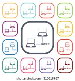 vector illustration of computer technology modern icon