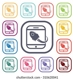 vector illustration of computer technology modern icon