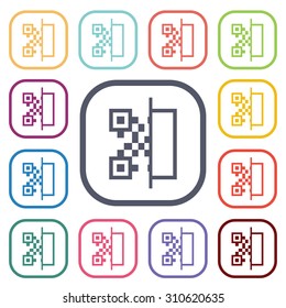 vector illustration of computer technology modern icon