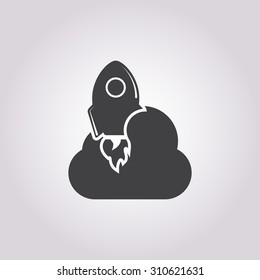 vector illustration of computer technology modern icon