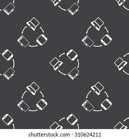 vector illustration of computer technology modern icon