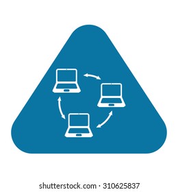 vector illustration of computer technology modern icon