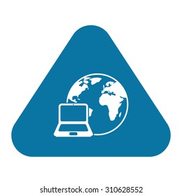 vector illustration of computer technology modern icon