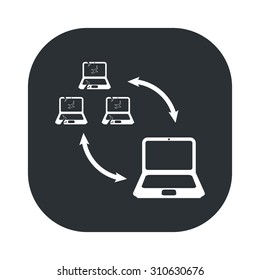 vector illustration of computer technology modern icon