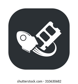 vector illustration of computer technology modern icon