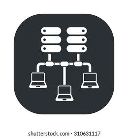 vector illustration of computer technology modern icon