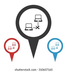 vector illustration of computer technology modern icon