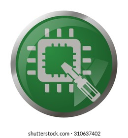 vector illustration of computer technology modern icon