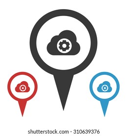 vector illustration of computer technology modern icon