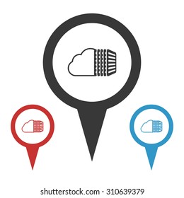 vector illustration of computer technology modern icon