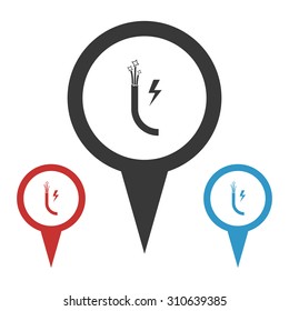 vector illustration of computer technology modern icon