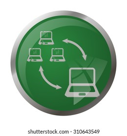 vector illustration of computer technology modern icon