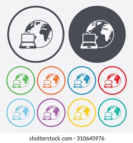vector illustration of computer technology modern icon