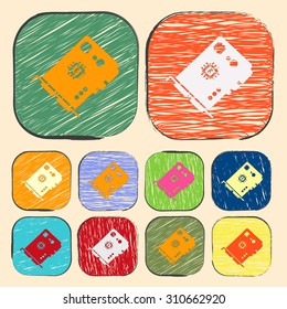 vector illustration of computer technology modern icon