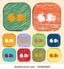 vector illustration of computer technology modern icon