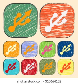 vector illustration of computer technology modern icon