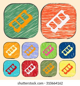 vector illustration of computer technology modern icon